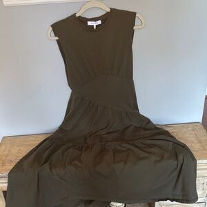 Frame Denim Dark Green Midi Dress